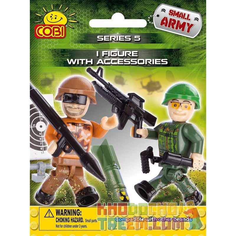 COBI 2005 non Lego 1 HÌNH VÀ LOẠT PHỤ KIỆN 5 bộ đồ chơi xếp lắp ráp ghép mô hình Military Army 1 FIGURINE & ACCESSORIES SERIES 5 Quân Sự Bộ Đội