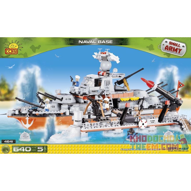 COBI 4641 Xếp hình kiểu Lego MILITARY ARMY Naval Base Căn Cứ Hải Quân 640 khối COBI 4641 Xếp hình kiểu Lego MILITARY ARMY Naval Base Căn Cứ Hải Quân 640 khối