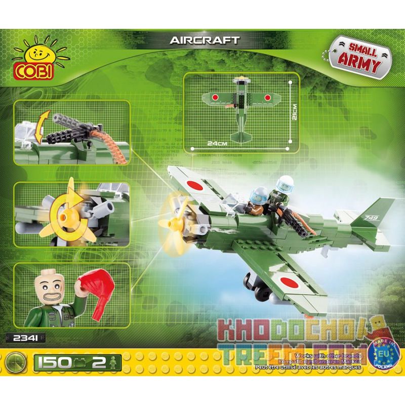 COBI 2341 non  MÁY BAY NHẬT BẢN bộ đồ chơi xếp lắp ráp ghép mô hình Military Army JAPAN AIRCRAFT Quân Sự Bộ Đội 150 khối