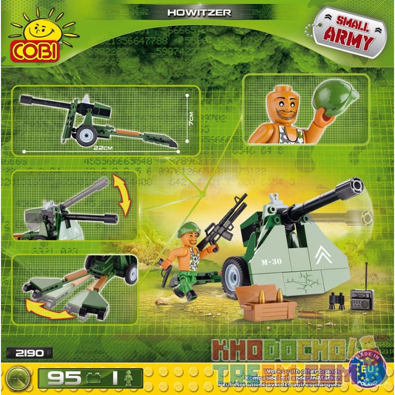 COBI 2190 non  LỰU PHÁO bộ đồ chơi xếp lắp ráp ghép mô hình Military Army HOWITZER Quân Sự Bộ Đội 95 khối COBI 2190 non  LỰU PHÁO bộ đồ chơi xếp lắp ráp ghép mô hình Military Army HOWITZER Quân Sự Bộ Đội 95 khối