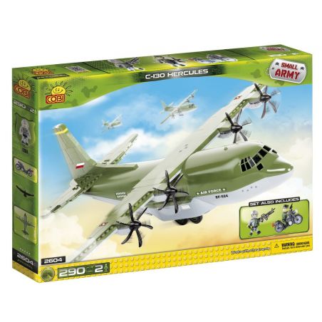 COBI 2604 non  MÁY BAY VẬN TẢI HERCULES C-130 bộ đồ chơi xếp lắp ráp ghép mô hình Military Army Quân Sự Bộ Đội 290 khối