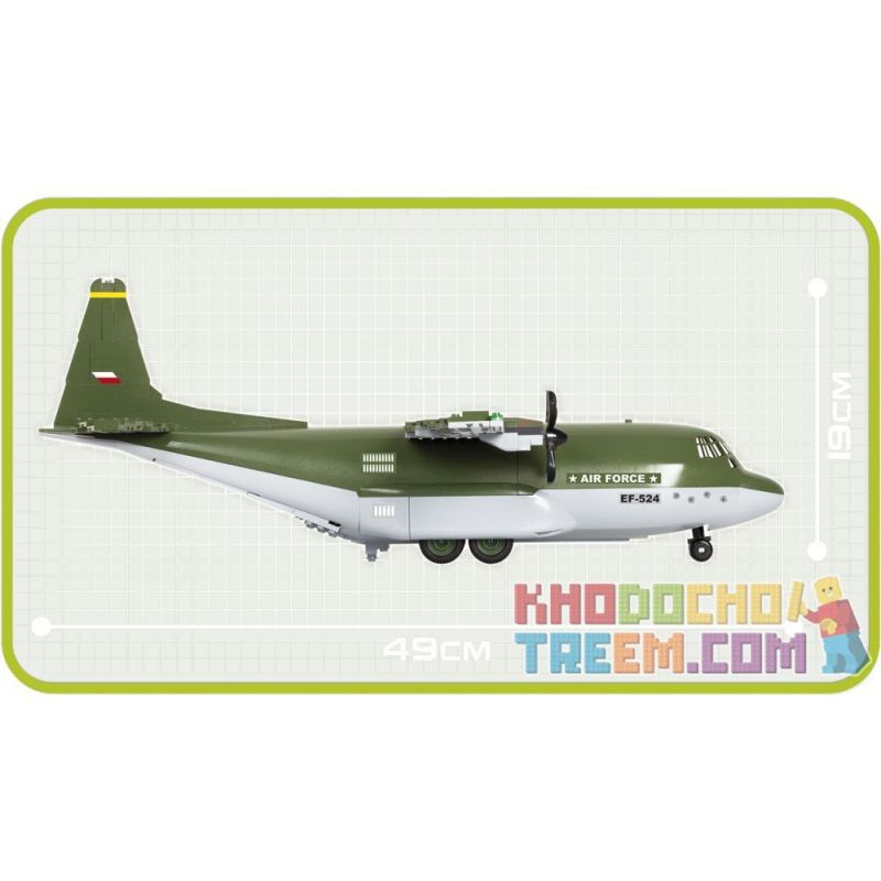 COBI 2604 non  MÁY BAY VẬN TẢI HERCULES C-130 bộ đồ chơi xếp lắp ráp ghép mô hình Military Army Quân Sự Bộ Đội 290 khối COBI 2604 non  MÁY BAY VẬN TẢI HERCULES C-130 bộ đồ chơi xếp lắp ráp ghép mô hình Military Army Quân Sự Bộ Đội 290 khối