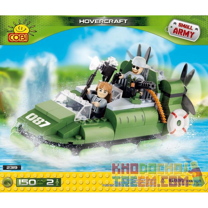 COBI 2319 non Lego THỦY PHI CƠ bộ đồ chơi xếp lắp ráp ghép mô hình Military Army HOVERCRAFT Quân Sự Bộ Đội 150 khối