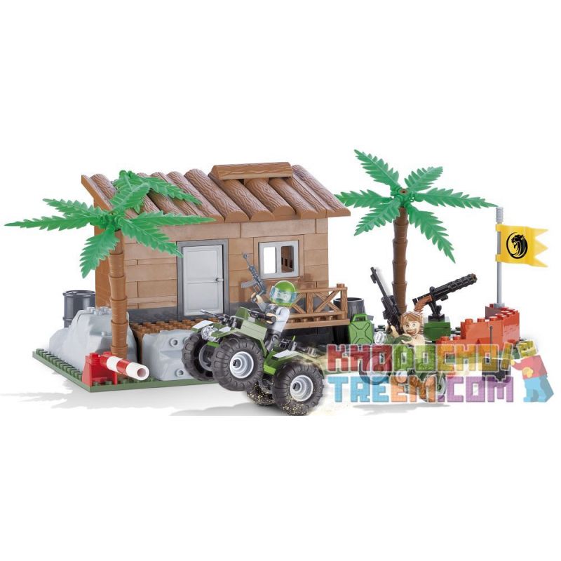 COBI 2359 non  CĂN CỨ RỪNG bộ đồ chơi xếp lắp ráp ghép mô hình Military Army JUNGLE BASE Quân Sự Bộ Đội 250 khối COBI 2359 non  CĂN CỨ RỪNG bộ đồ chơi xếp lắp ráp ghép mô hình Military Army JUNGLE BASE Quân Sự Bộ Đội 250 khối
