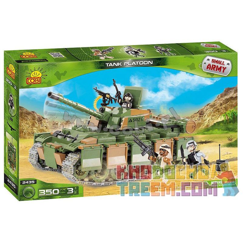 COBI 2435 non Lego ĐẠI ĐỘI XE TĂNG bộ đồ chơi xếp lắp ráp ghép mô hình Military Army TANK PLATOON Quân Sự Bộ Đội 350 khối