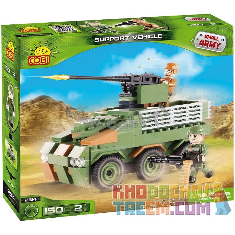COBI 2314 non Lego HỖ TRỢ XE bộ đồ chơi xếp lắp ráp ghép mô hình Military Army SUPPORT VEHICLE Quân Sự Bộ Đội 150 khối