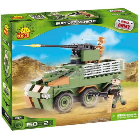 COBI 2314 non  HỖ TRỢ XE bộ đồ chơi xếp lắp ráp ghép mô hình Military Army SUPPORT VEHICLE Quân Sự Bộ Đội 150 khối