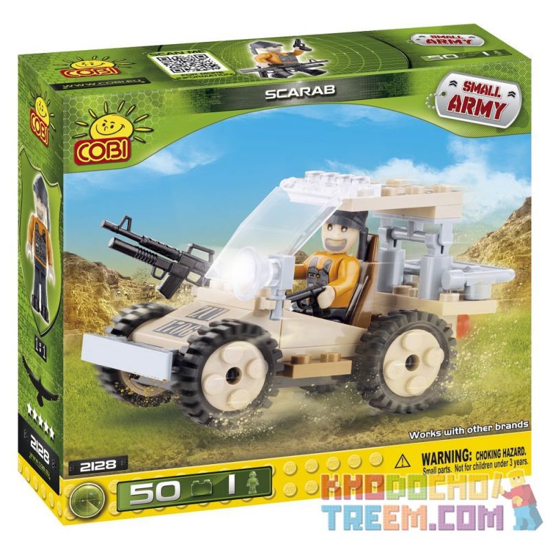 COBI 2128 non Lego CON CUA bộ đồ chơi xếp lắp ráp ghép mô hình Military Army SCARAB Quân Sự Bộ Đội 50 khối