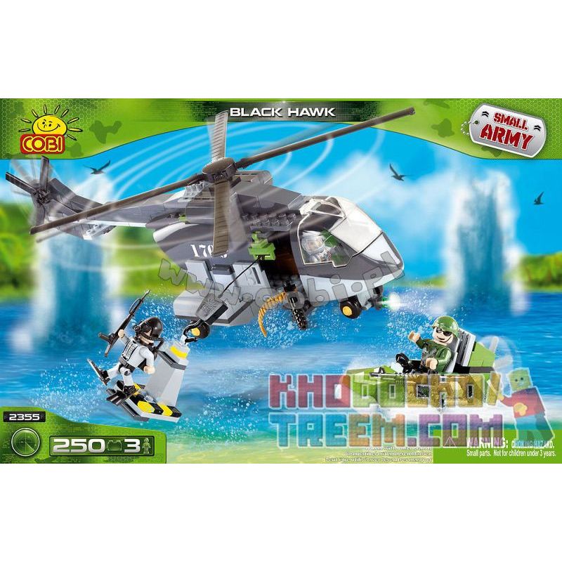 COBI 2355 2358 non Lego TRỰC THĂNG BLACK HAWK bộ đồ chơi xếp lắp ráp ghép mô hình Military Army Quân Sự Bộ Đội 250 khối