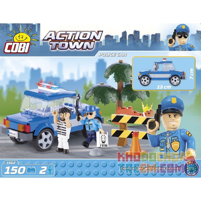 COBI 1562 non Lego XE CẢNH SÁT bộ đồ chơi xếp lắp ráp ghép mô hình City ...