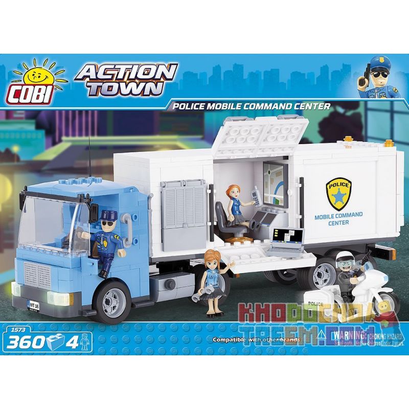 COBI 1573 Xếp hình kiểu Lego CITY Police Mobile Command Center Trung Tâm Chỉ Huy Cảnh Sát Cơ động 360 khối COBI 1573 Xếp hình kiểu Lego CITY Police Mobile Command Center Trung Tâm Chỉ Huy Cảnh Sát Cơ động 360 khối
