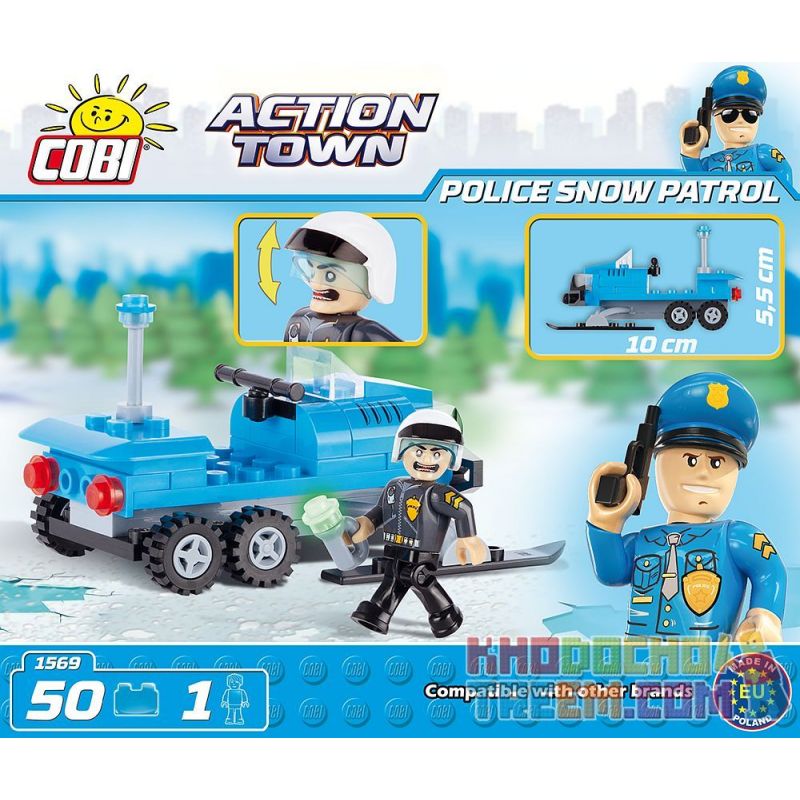 COBI 1569 non  TUẦN TRA TUYẾT bộ đồ chơi xếp lắp ráp ghép mô hình City POLICE SNOW PATROL Thành Phố 50 khối COBI 1569 non  TUẦN TRA TUYẾT bộ đồ chơi xếp lắp ráp ghép mô hình City POLICE SNOW PATROL Thành Phố 50 khối