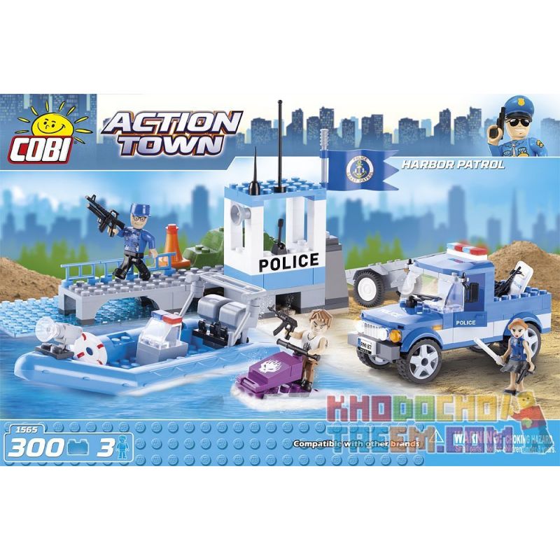 COBI 1565 Xếp hình kiểu Lego CITY Harbor Patrol Port Patrol Tuần Tra Cảng 300 khối COBI 1565 Xếp hình kiểu Lego CITY Harbor Patrol Port Patrol Tuần Tra Cảng 300 khối