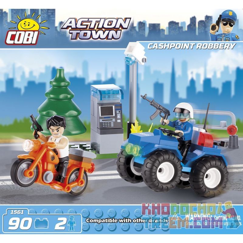 COBI 1561 Xếp hình kiểu Lego CITY Cashpiont Robbery Robbery ATM Cướp Máy ATM 90 khối COBI 1561 Xếp hình kiểu Lego CITY Cashpiont Robbery Robbery ATM Cướp Máy ATM 90 khối