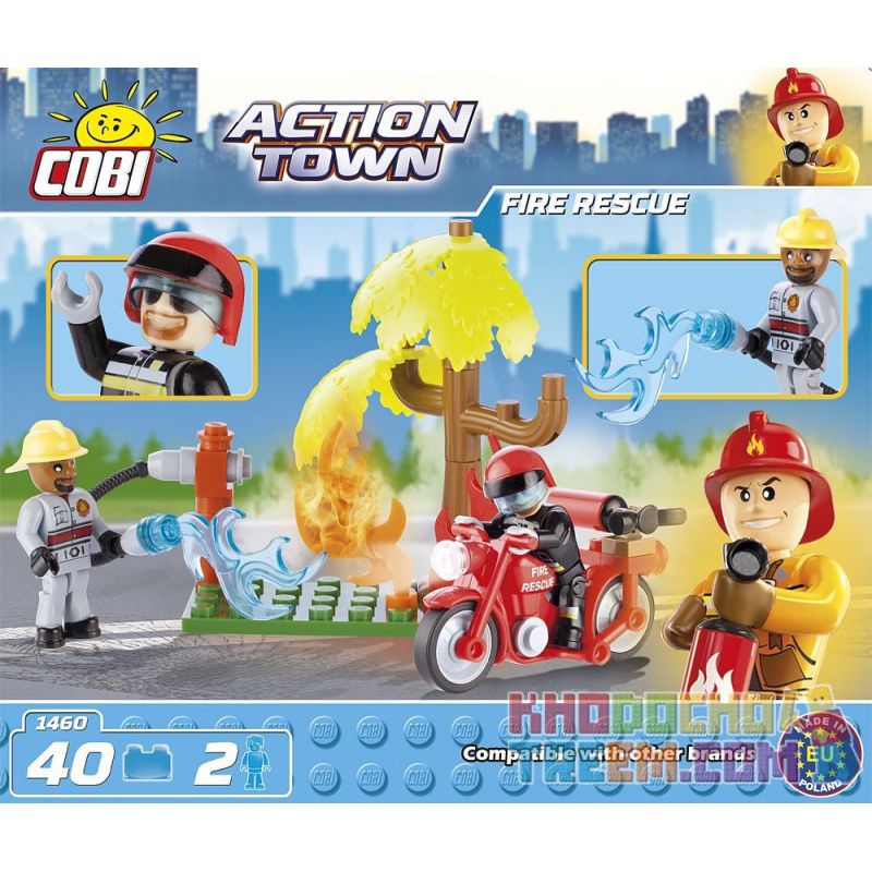 COBI 1460 non  CỨU HỎA bộ đồ chơi xếp lắp ráp ghép mô hình City FIRE RESCUE Thành Phố 40 khối COBI 1460 non  CỨU HỎA bộ đồ chơi xếp lắp ráp ghép mô hình City FIRE RESCUE Thành Phố 40 khối
