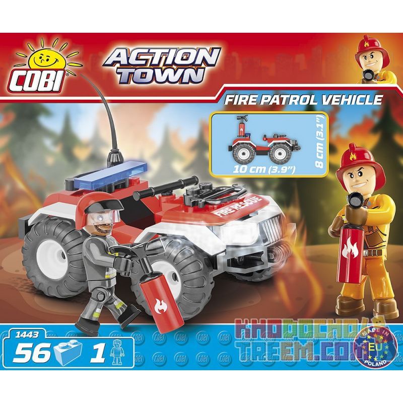 COBI 1443 non  XE TUẦN TRA CỨU HỎA bộ đồ chơi xếp lắp ráp ghép mô hình City FIRE PATROL VEHICLE Thành Phố 56 khối COBI 1443 non  XE TUẦN TRA CỨU HỎA bộ đồ chơi xếp lắp ráp ghép mô hình City FIRE PATROL VEHICLE Thành Phố 56 khối
