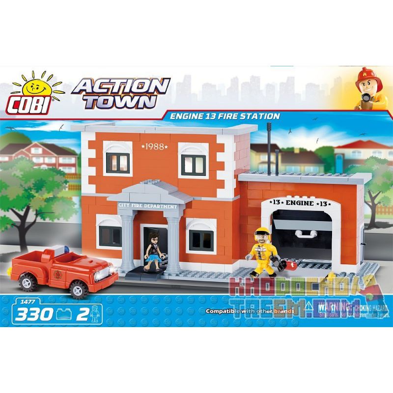 COBI 1477 Xếp hình kiểu Lego CITY Engine 13 Fire Station Trạm Cứu Hỏa động Cơ 13 330 khối COBI 1477 Xếp hình kiểu Lego CITY Engine 13 Fire Station Trạm Cứu Hỏa động Cơ 13 330 khối