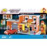 COBI 1477 non  TRẠM CỨU HỎA ĐỘNG CƠ 13 bộ đồ chơi xếp lắp ráp ghép mô hình City ENGINE 13 FIRE STATION Thành Phố 330 khối