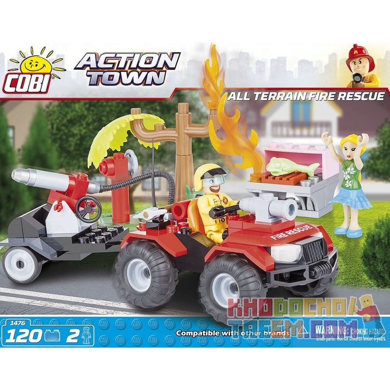 COBI 1476 Xếp hình kiểu Lego CITY All Terrain Fire Rescue Cứu Hỏa Mọi địa Hình 120 khối COBI 1476 Xếp hình kiểu Lego CITY All Terrain Fire Rescue Cứu Hỏa Mọi địa Hình 120 khối