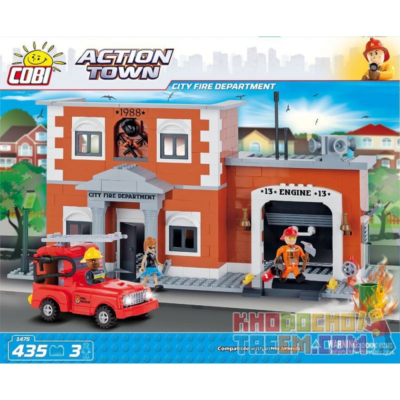 COBI 1475 Xếp hình kiểu Lego CITY City Fire Department Trạm Cứu Hỏa Thành Phố 435 khối COBI 1475 Xếp hình kiểu Lego CITY City Fire Department Trạm Cứu Hỏa Thành Phố 435 khối