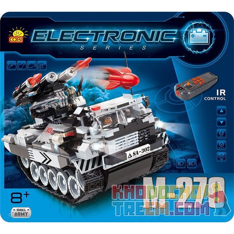 COBI 21903 non Lego M270 NHIỀU BỆ PHÓNG TÊN LỬA (ĐIỀU KHIỂN TỪ XA) bộ đồ chơi xếp lắp ráp ghép mô hình MLRS M-270 (R/C) 578 khối