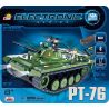 COBI 21906 non  XE TĂNG PT-76 (ĐIỀU KHIỂN TỪ XA) bộ đồ chơi xếp lắp ráp ghép mô hình Military Army TANK PT-76 (R/C) Quân Sự Bộ Đội