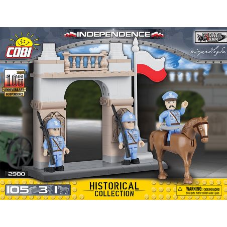 COBI CHARACTER BUILDING 2980 non  ĐỘC LẬP bộ đồ chơi xếp lắp ráp ghép mô hình Military Army INDEPENDENCE Quân Sự Bộ Đội 105 khối