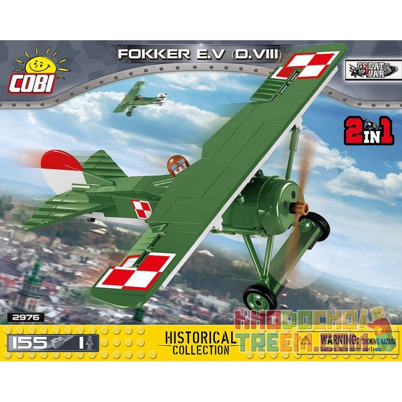 COBI 2976 Xếp hình kiểu Lego MILITARY ARMY Fokker E.V (D.VIII) Fokker D-VIII Fighter Máy Bay Chiến đấu Fokker D-VIII 155 khối COBI 2976 Xếp hình kiểu Lego MILITARY ARMY Fokker E.V (D.VIII) Fokker D-VIII Fighter Máy Bay Chiến đấu Fokker D-VIII 155 khối