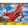 COBI 2974 non  MÁY BAY CHIẾN ĐẤU FOKKER DR.I bộ đồ chơi xếp lắp ráp ghép mô hình Military Army FOKKER DR.1 RED BARON Quân Sự Bộ Đội 175 khối