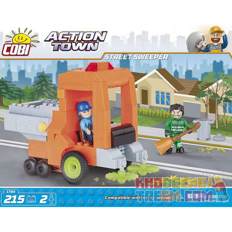 COBI 1784 Xếp hình kiểu Lego CITY Street Sweeper Người Quét đường 215 khối COBI 1784 Xếp hình kiểu Lego CITY Street Sweeper Người Quét đường 215 khối