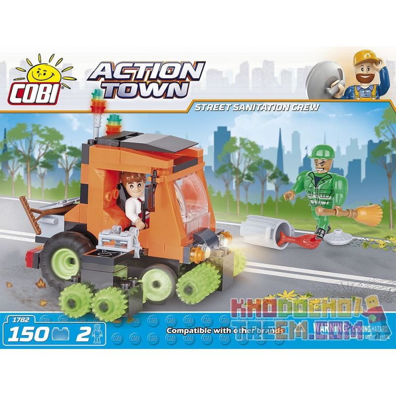 COBI 1782 Xếp hình kiểu Lego CITY Street Sanitation Crew Street Health Staff Nhân Viên Y Tế đường Phố 150 khối COBI 1782 Xếp hình kiểu Lego CITY Street Sanitation Crew Street Health Staff Nhân Viên Y Tế đường Phố 150 khối
