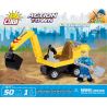 COBI 1671 non  MÁY XÚC MINI bộ đồ chơi xếp lắp ráp ghép mô hình City MINI EXCAVATOR Thành Phố 50 khối