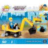 COBI 1671 non  MÁY XÚC MINI bộ đồ chơi xếp lắp ráp ghép mô hình City MINI EXCAVATOR Thành Phố 50 khối