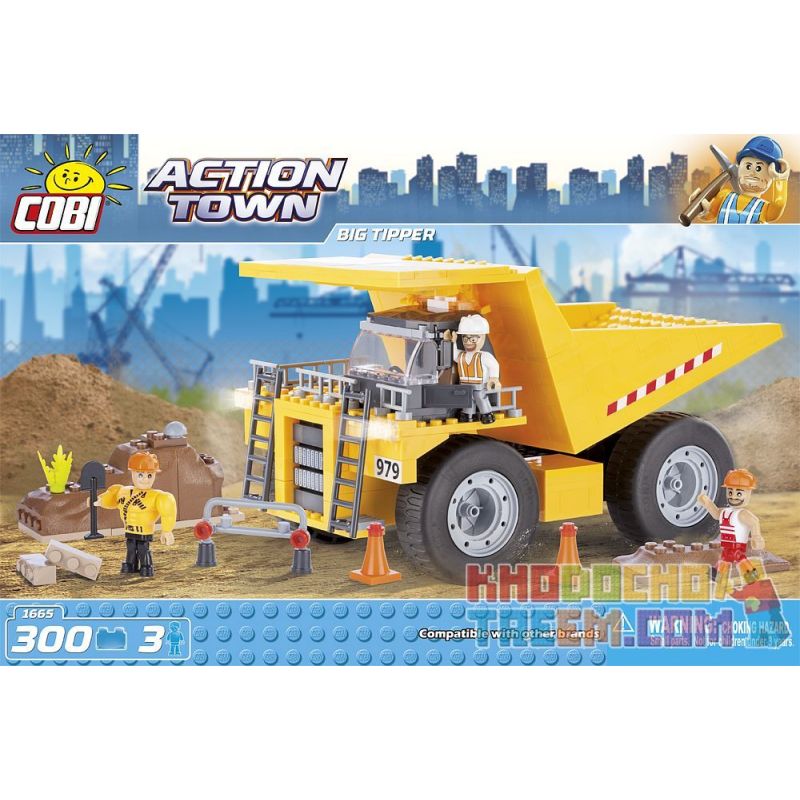 COBI 1665 Xếp hình kiểu Lego CITY Big Tipper Mine Dump Truck Xe Tải Chở Mìn 300 khối COBI 1665 Xếp hình kiểu Lego CITY Big Tipper Mine Dump Truck Xe Tải Chở Mìn 300 khối