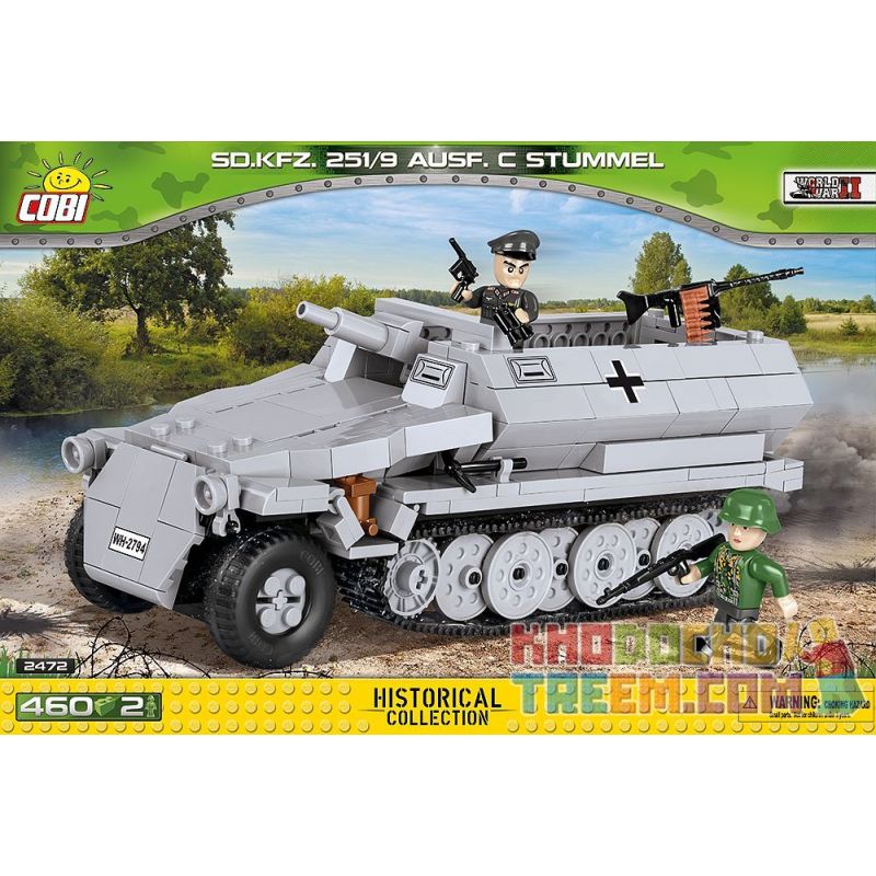 COBI 2472A Xếp hình kiểu Lego MILITARY ARMY Sd.Kfz.251 10 Ausf.C Stummel SdKfz 251 Half-track Vehicle Xe Bán Tải SdKfz 251 460 khối COBI 2472A Xếp hình kiểu Lego MILITARY ARMY Sd.Kfz.251 10 Ausf.C Stummel SdKfz 251 Half-track Vehicle Xe Bán Tải SdKfz 251 460 khối