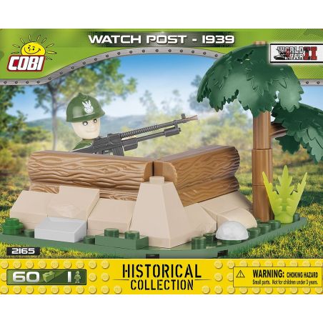 COBI 2165 non  TIỀN ĐỒN bộ đồ chơi xếp lắp ráp ghép mô hình Military Army WATCH POST Quân Sự Bộ Đội 60 khối