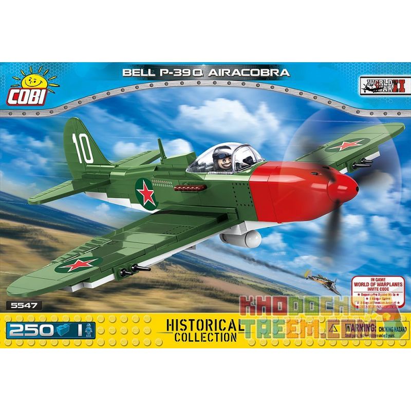 COBI 5547 Xếp hình kiểu Lego MILITARY ARMY Bell P-39Q Airacobra P-39 Sky Cobra 250 khối COBI 5547 Xếp hình kiểu Lego MILITARY ARMY Bell P-39Q Airacobra P-39 Sky Cobra 250 khối