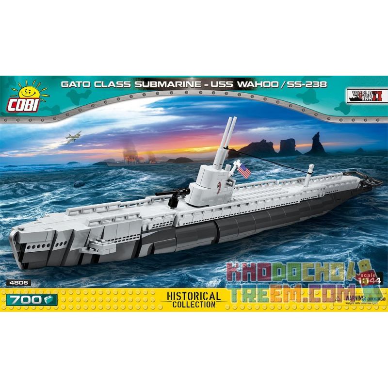 COBI 4806 Xếp hình kiểu Lego MILITARY ARMY Gato Class Submarine - USS Wahoo SS-238 Hattle (USS Wahoo SS-238) Hunge (USS Wahoo SS-238) 700 khối COBI 4806 Xếp hình kiểu Lego MILITARY ARMY Gato Class Submarine - USS Wahoo SS-238 Hattle (USS Wahoo SS-238) Hunge (USS Wahoo SS-238) 700 khối