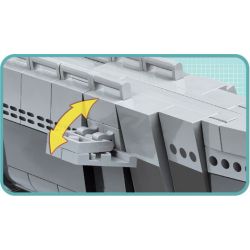 COBI 4806 non  HUNGE (USS WAHOO SS-238) bộ đồ chơi xếp lắp ráp ghép mô hình Military Army GATO CLASS SUBMARINE - USS WAHOO/SS-238 Quân Sự Bộ Đội 700 khối