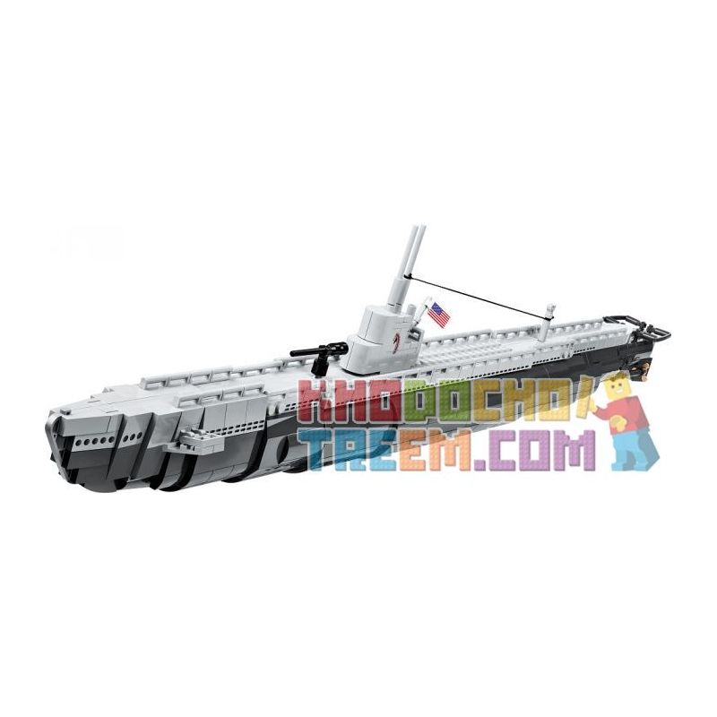 COBI 4806 non  HUNGE (USS WAHOO SS-238) bộ đồ chơi xếp lắp ráp ghép mô hình Military Army GATO CLASS SUBMARINE - USS WAHOO/SS-238 Quân Sự Bộ Đội 700 khối