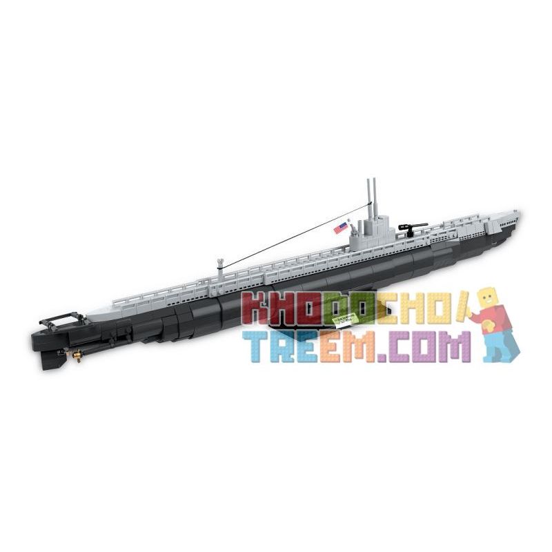 COBI 4806 non  HUNGE (USS WAHOO SS-238) bộ đồ chơi xếp lắp ráp ghép mô hình Military Army GATO CLASS SUBMARINE - USS WAHOO/SS-238 Quân Sự Bộ Đội 700 khối