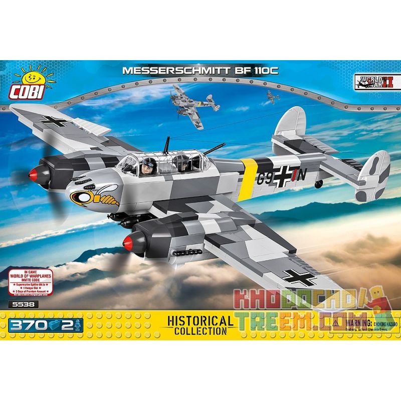 COBI 5538 Xếp hình kiểu Lego MILITARY ARMY Messerschmitt Bf 110C Messerschmidt Bf 110C 370 khối COBI 5538 Xếp hình kiểu Lego MILITARY ARMY Messerschmitt Bf 110C Messerschmidt Bf 110C 370 khối
