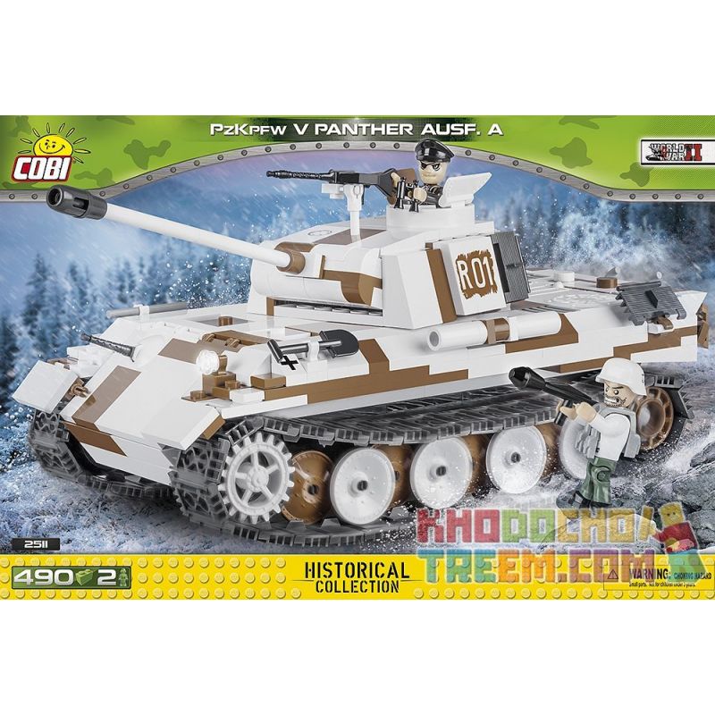 COBI 2511 2511 Xếp hình kiểu Lego MILITARY ARMY Panzer V Panther Ausf ...