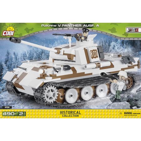 COBI 2511 non  LEOPARD TANK. bộ đồ chơi xếp lắp ráp ghép mô hình Military Army PANZER V PANTHER AUSF. Quân Sự Bộ Đội 490 khối