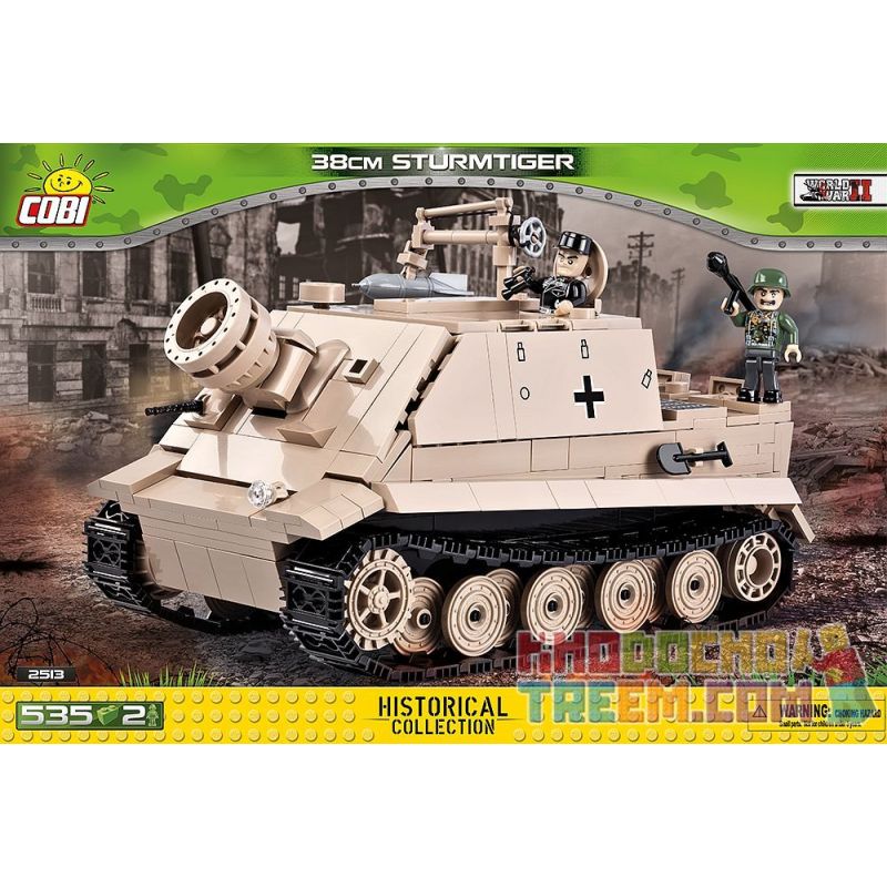 COBI 2513 Xếp hình kiểu Lego MILITARY ARMY 38 Cm Sturmtiger 38cm Assault Tiger Hổ Tấn Công 38cm 535 khối COBI 2513 Xếp hình kiểu Lego MILITARY ARMY 38 Cm Sturmtiger 38cm Assault Tiger Hổ Tấn Công 38cm 535 khối