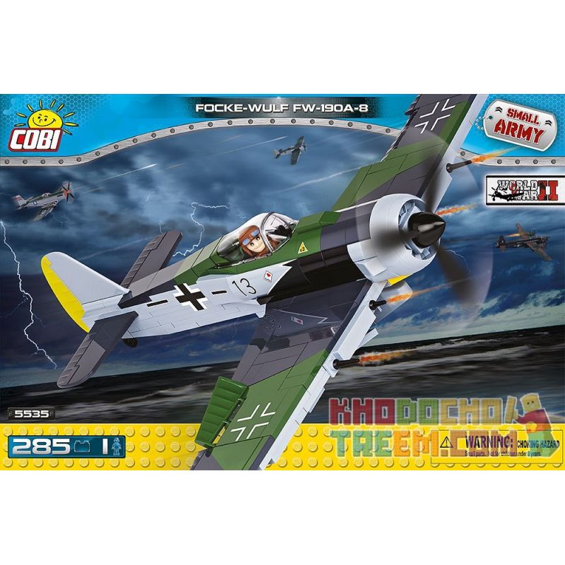 COBI 5535 Xếp hình kiểu Lego MILITARY ARMY Focke-Wulf Fw190 A-8 Fokker-Wolf Fw 190 Fighter Máy Bay Chiến đấu Fokker-Wolf Fw 190 285 khối COBI 5535 Xếp hình kiểu Lego MILITARY ARMY Focke-Wulf Fw190 A-8 Fokker-Wolf Fw 190 Fighter Máy Bay Chiến đấu Fokker-Wolf Fw 190 285 khối
