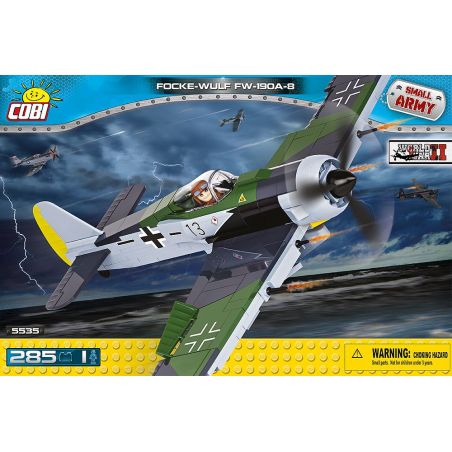 COBI 5535 non  MÁY BAY CHIẾN ĐẤU FOKKER-WOLF FW 190 bộ đồ chơi xếp lắp ráp ghép mô hình Military Army FOCKE-WULF FW190 A-8 Quân Sự Bộ Đội 285 khối