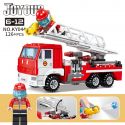 Kazi KY044 non Lego XE THANG CỨU HỎA bộ đồ chơi xếp lắp ráp ghép mô hình Fire Rescure JOYOUS 126 khối