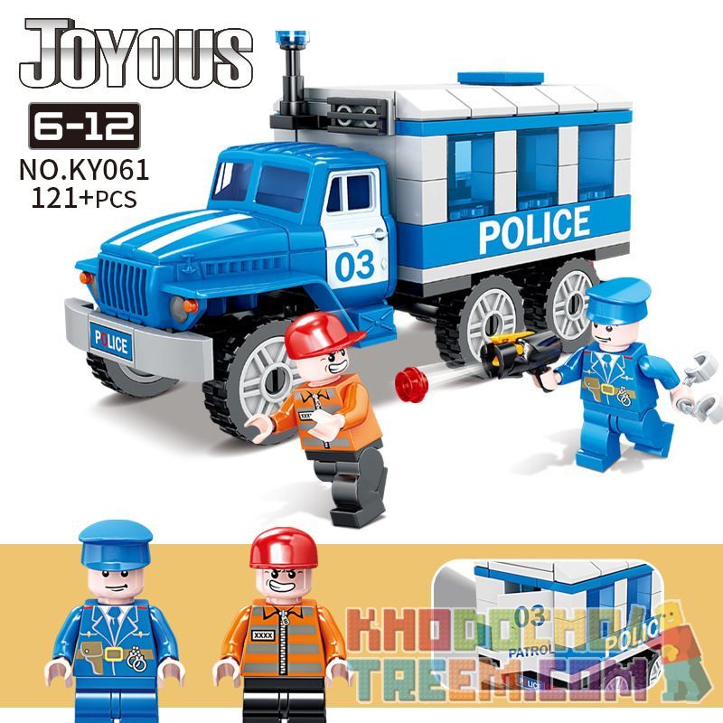 Kazi KY061 Xếp hình kiểu Lego Joyous Wisdom Police Prisoner 03 Escorted The Police Car Tù Nhân 03 áp Giải Xe Cảnh Sát 121 khối Kazi KY061 Xếp hình kiểu Lego Joyous Wisdom Police Prisoner 03 Escorted The Police Car Tù Nhân 03 áp Giải Xe Cảnh Sát 121 khối