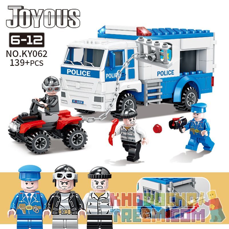 Kazi KY062 non Lego KY062. bộ đồ chơi xếp lắp ráp ghép mô hình Police JOYOUS Cảnh Sát 139 khối